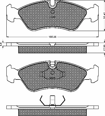 Brake Pad Set, disc brake (10142)
