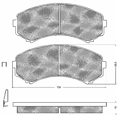 Brake Pad Set, disc brake (10749)