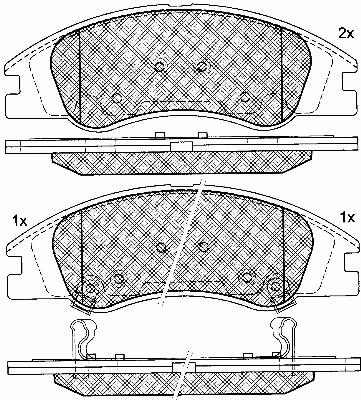 Brake Pad Set, disc brake (10825)