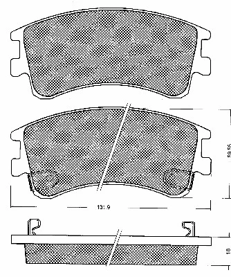 Brake Pad Set, disc brake (10714)