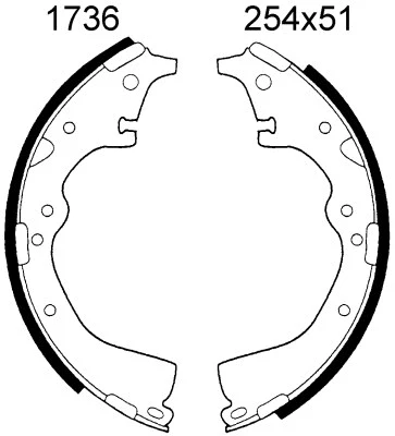 Brake Shoe Set (01736)