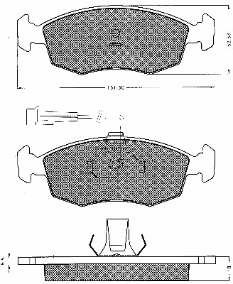 Brake Pad Set, disc brake (10601)