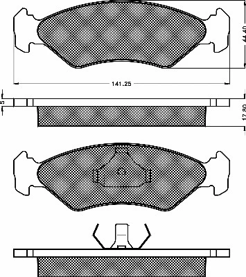 Brake Pad Set, disc brake (10145)