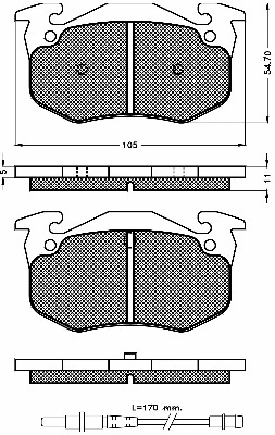 Brake Pad Set, disc brake (10458)