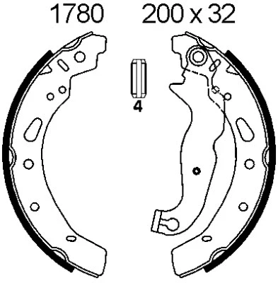 Brake Shoe Set (01780)
