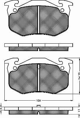 Brake Pad Set, disc brake (10456)