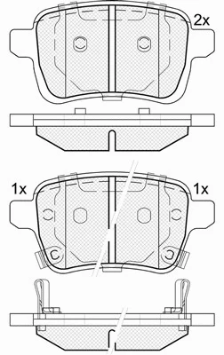Brake Pad Set, disc brake (20144)