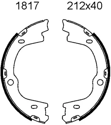 Brake Shoe Set, parking brake (01817)