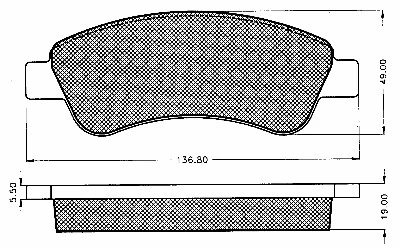 Brake Pad Set, disc brake (10547)