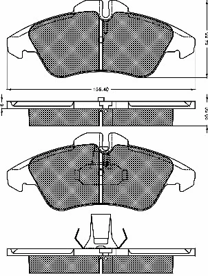 Brake Pad Set, disc brake (10396)