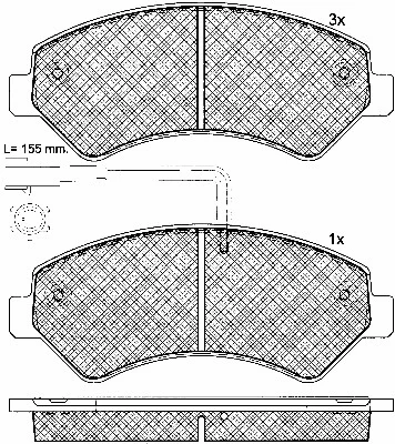 Brake Pad Set, disc brake (10847)