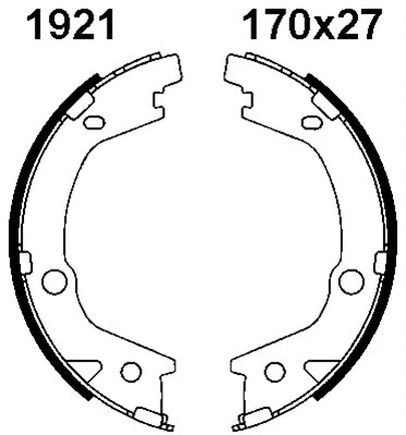 Brake Shoe Set, parking brake (01921)
