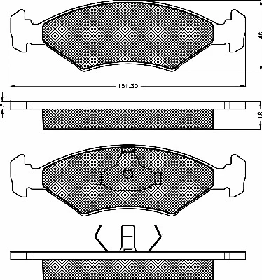 Brake Pad Set, disc brake (10274)