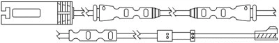 Warning Contact, brake pad wear (09057)