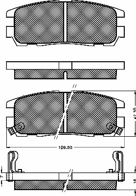 Brake Pad Set, disc brake (10508)