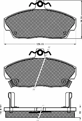 Brake Pad Set, disc brake (10525)
