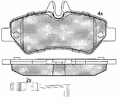 Brake Pad Set, disc brake (10849)