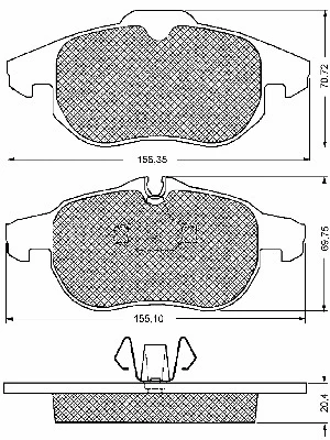 Brake Pad Set, disc brake (10679)