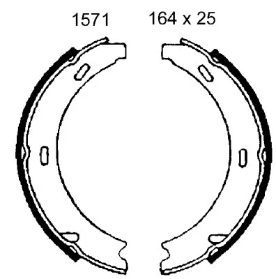 Brake Shoe Set, parking brake (01571)