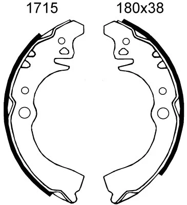 Brake Shoe Set (01715)