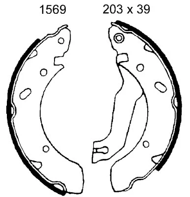 Brake Shoe Set (01569)