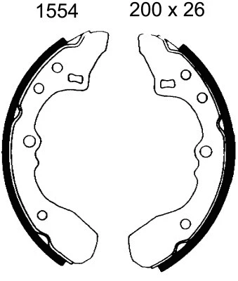 Brake Shoe Set (01554)