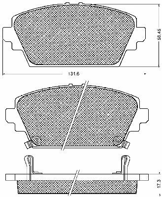 Brake Pad Set, disc brake (10704)
