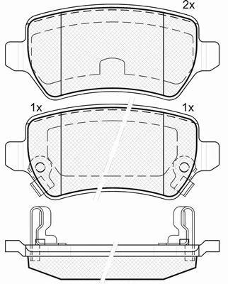 Brake Pad Set, disc brake (20156)