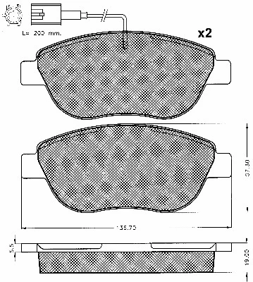 Brake Pad Set, disc brake (20134)