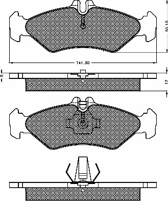 Brake Pad Set, disc brake (10513)