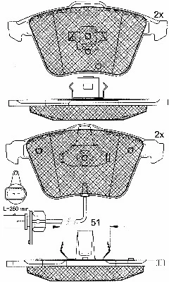 Brake Pad Set, disc brake (10779)