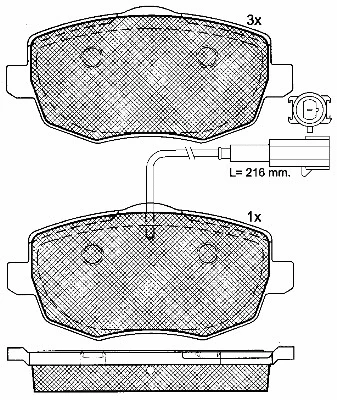 Brake Pad Set, disc brake (10760)