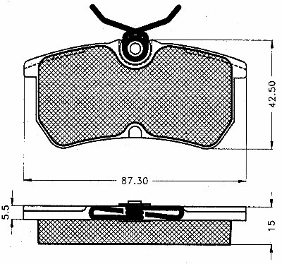 Brake Pad Set, disc brake (10537)
