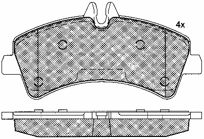Brake Pad Set, disc brake (10851)