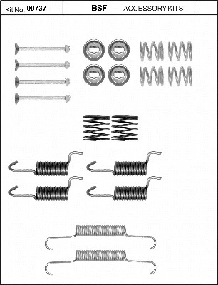 Accessory Kit, parking brake shoes (00737)