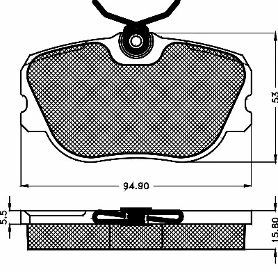 Brake Pad Set, disc brake (10148)