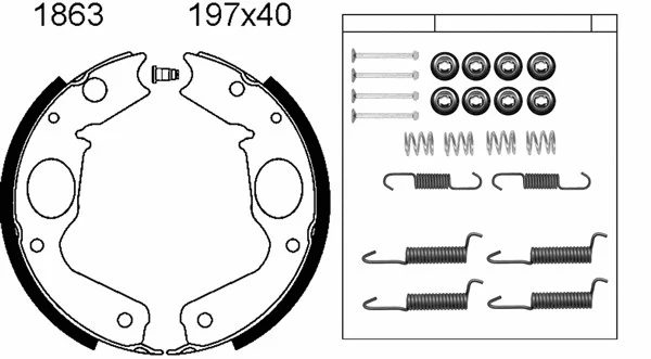 Brake Shoe Set, parking brake (01863K)