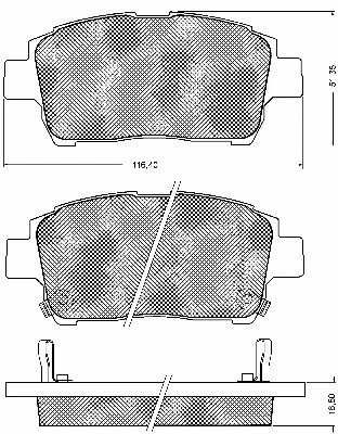 Brake Pad Set, disc brake (10733)
