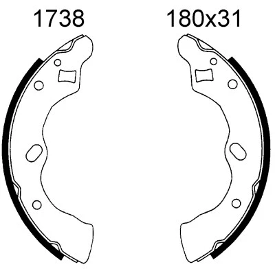 Brake Shoe Set (01738)