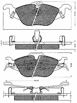 Brake Pad Set, disc brake (10550)