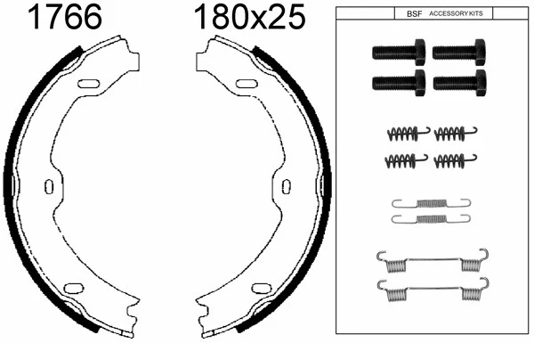 Brake Shoe Set, parking brake (01766K)