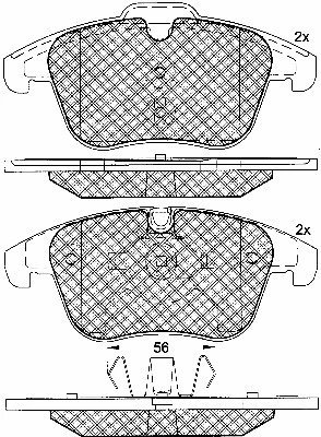 Brake Pad Set, disc brake (10908)