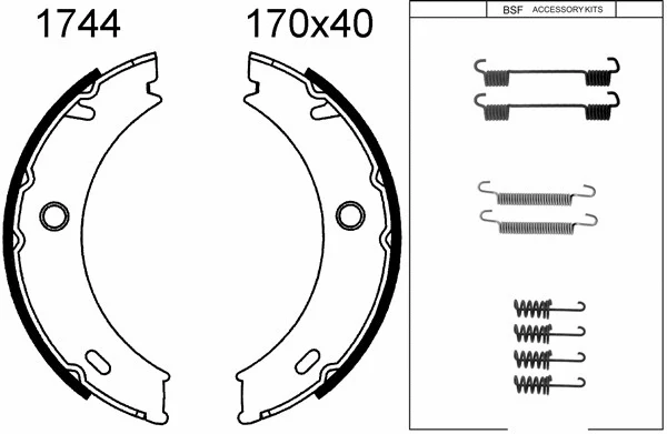 Brake Shoe Set, parking brake (01744K)