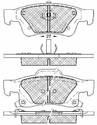 Brake Pad Set, disc brake (20055)