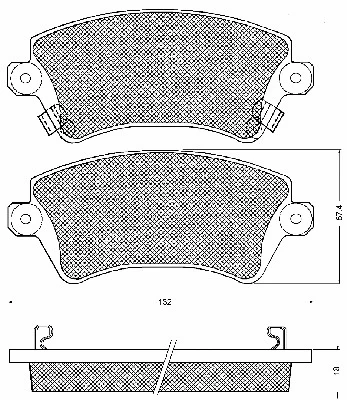 Brake Pad Set, disc brake (10735)