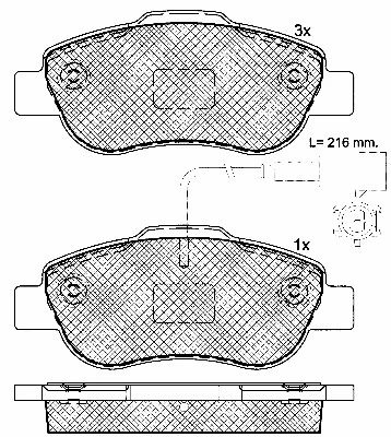 Brake Pad Set, disc brake (10798)