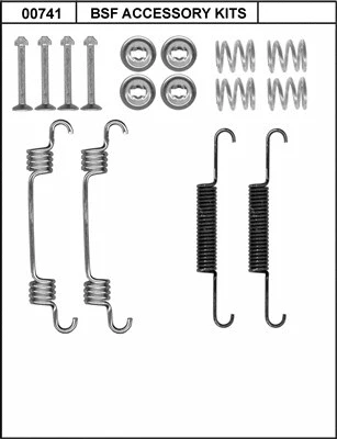 Accessory Kit, parking brake shoes (00741)