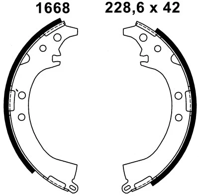 Brake Shoe Set (01668)