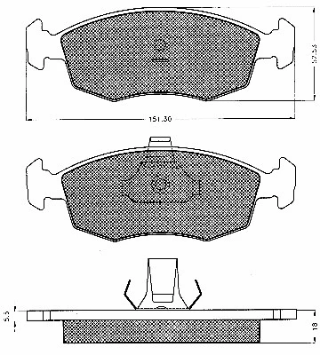 Brake Pad Set, disc brake (10541)