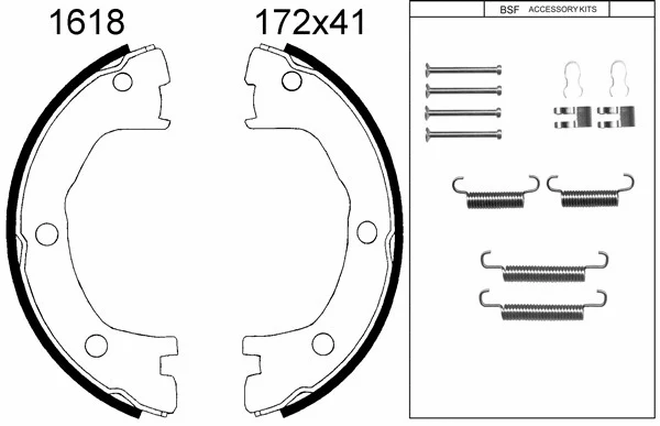 Brake Shoe Set, parking brake (01618K)